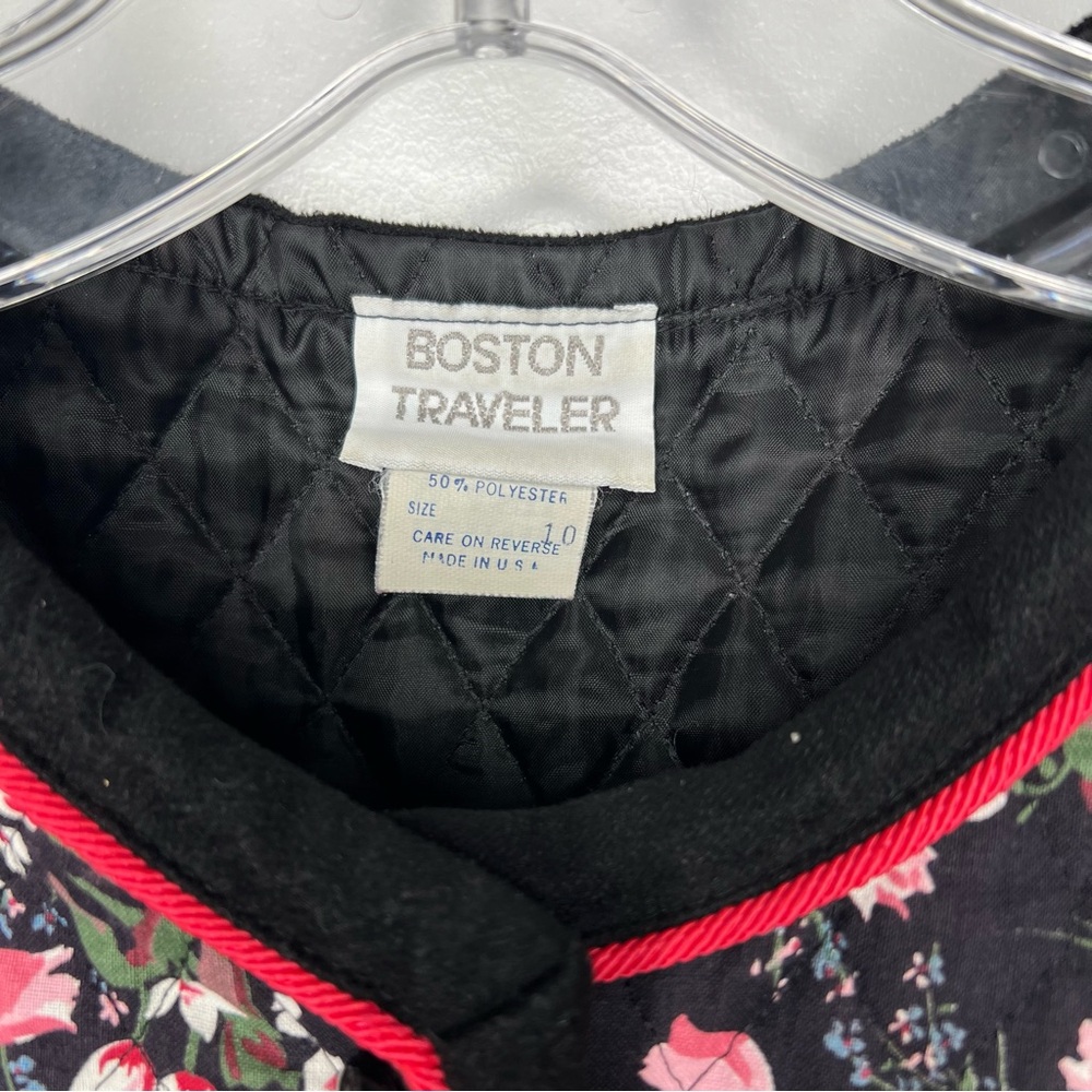 Vintage Y2K Boxy Quilted Boston Traveler Floral Women's Blazer Sz Med / Large - Picture 4 of 10